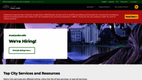 What Oaklandca.gov website looked like in 2023 (1 year ago)