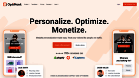 What Optimonk.com website looked like in 2023 (1 year ago)