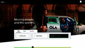 What Olacabs.com website looked like in 2023 (1 year ago)