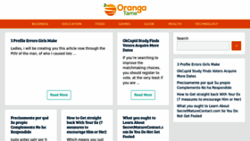 What Orangatame.com website looked like in 2023 (1 year ago)