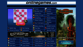What Onlinegames.com website looked like in 2023 (1 year ago)