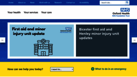What Oxfordhealth.nhs.uk website looked like in 2023 (1 year ago)