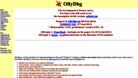 What Ollydbg.de website looked like in 2023 (1 year ago)