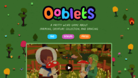 What Ooblets.com website looked like in 2023 (1 year ago)
