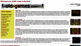 What Old-games.com website looked like in 2023 (1 year ago)