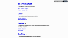 What Onethingwell.org website looked like in 2023 (1 year ago)