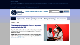 What Osteopathy.org.uk website looked like in 2023 (2 years ago)