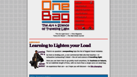 What Onebag.com website looked like in 2023 (1 year ago)