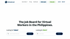 What Onlinejobs.ph website looked like in 2023 (1 year ago)