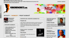 What Osobnosti.sk website looked like in 2023 (1 year ago)