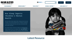 What Onoursleeves.org website looked like in 2023 (1 year ago)