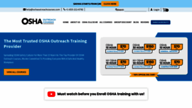 What Oshaoutreachcourses.com website looked like in 2023 (1 year ago)
