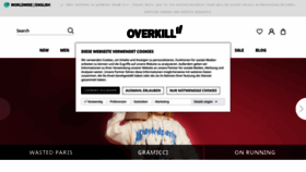 What Overkillshop.com website looked like in 2023 (1 year ago)