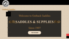 What Outbacksaddles.ca website looked like in 2023 (This year)