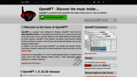 What Openmpt.org website looked like in 2023 (This year)