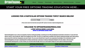 What Optiontradingpedia.com website looked like in 2023 (This year)
