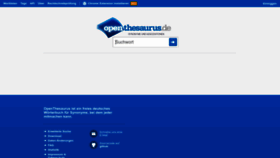 What Openthesaurus.de website looked like in 2023 (This year)