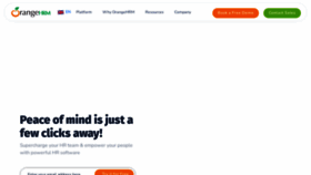 What Orangehrm.com website looked like in 2023 (This year)
