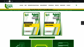 What Oapi.int website looked like in 2023 (2 years ago)