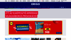 What Origo.hu website looked like in 2023 (This year)