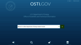 What Osti.gov website looked like in 2023 (This year)