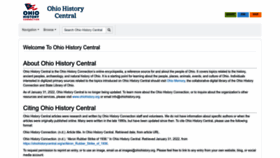 What Ohiohistorycentral.org website looked like in 2023 (2 years ago)