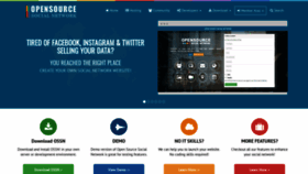What Opensource-socialnetwork.org website looked like in 2023 (2 years ago)