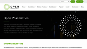 What Opencompute.org website looked like in 2023 (2 years ago)