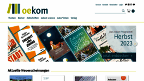 What Oekom.de website looked like in 2023 (This year)