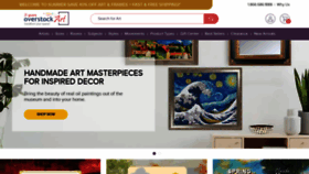 What Overstockart.com website looked like in 2023 (This year)