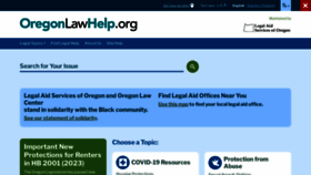 What Oregonlawhelp.org website looked like in 2023 (This year)