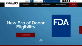 What Oneblood.org website looked like in 2023 (This year)