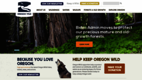 What Oregonwild.org website looked like in 2023 (This year)