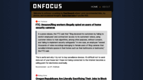 What Onfocus.com website looked like in 2023 (This year)