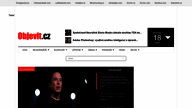 What Objevit.cz website looked like in 2023 (2 years ago)