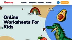 What Onlineworksheetsforkids.com website looked like in 2023 (This year)