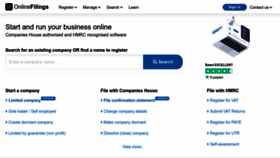 What Onlinefilings.co.uk website looked like in 2023 (1 year ago)