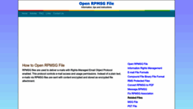 What Openrpmsgfile.com website looks like in 2024 