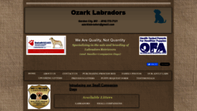 What Ozarklabradors.com website looks like in 2024 