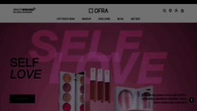 What Ofracosmetics.com website looks like in 2024 