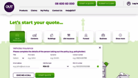What Outsurance.co.za website looks like in 2024 
