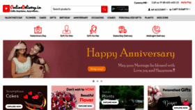 What Onlinedelivery.in website looks like in 2024 