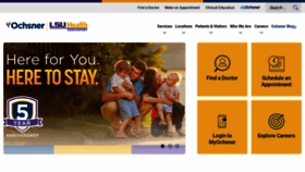 What Ochsnerlsuhs.org website looks like in 2024 