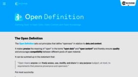 What Opendefinition.org website looks like in 2024 