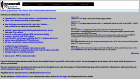 What Openwall.org website looks like in 2024 