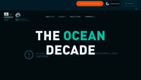 What Oceandecade.org website looks like in 2024 