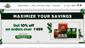 What Organicindia.com website looks like in 2024 