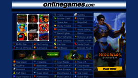 What Onlinegames.com website looks like in 2024 