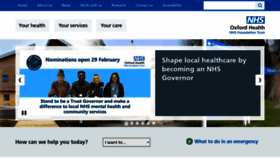 What Oxfordhealth.nhs.uk website looks like in 2024 