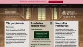 What Oratoiredulouvre.fr website looks like in 2024 